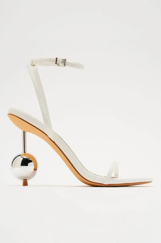 Going Everywhere Tonight Heeled Sandals - White sold by Fashion Nova
