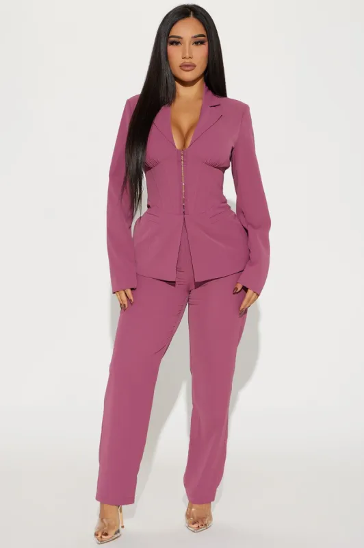 Grace Blazer Set - Mauve sold by Fashion Nova