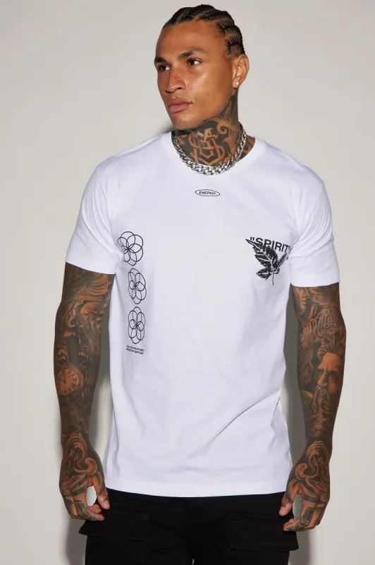Path Of Spirit Short Sleeve Tee - White sold by Fashion Nova