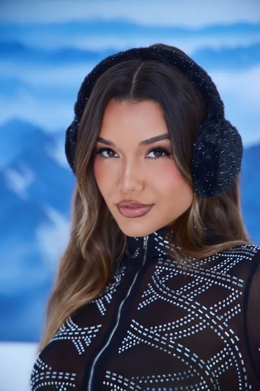 Fuzzy And Warm Ear Muffs - Black sold by Fashion Nova