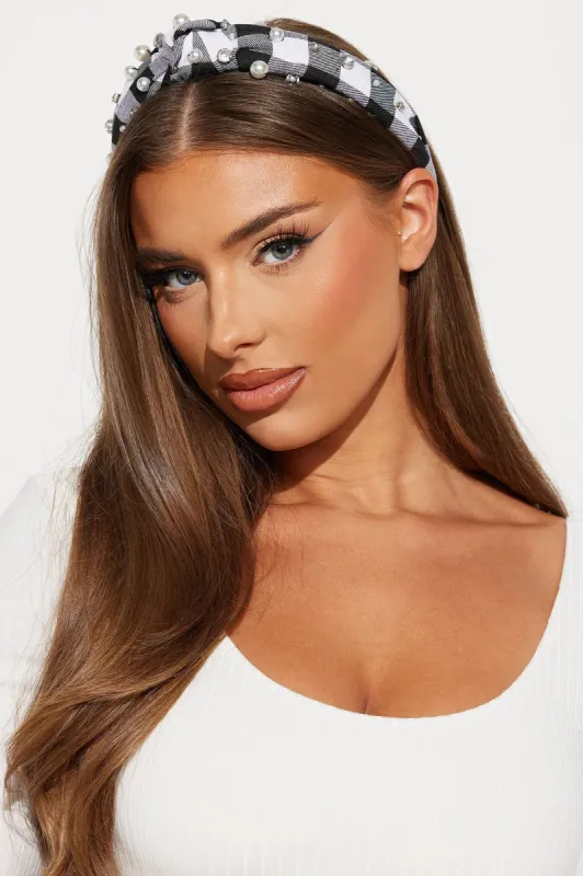 Pearls For Serena Headband - Black sold by Fashion Nova