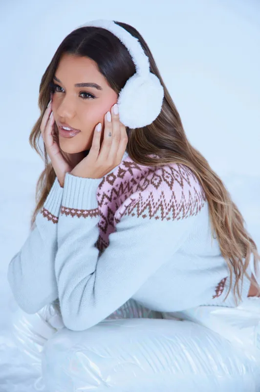 Fuzzy And Warm Ear Muffs - White sold by Fashion Nova