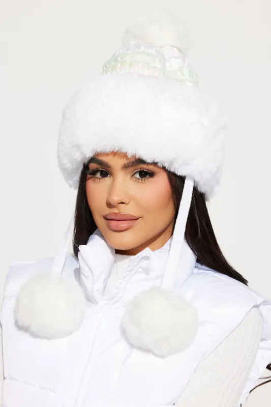 Winter Bunny Babe Beanie - White sold by Fashion Nova
