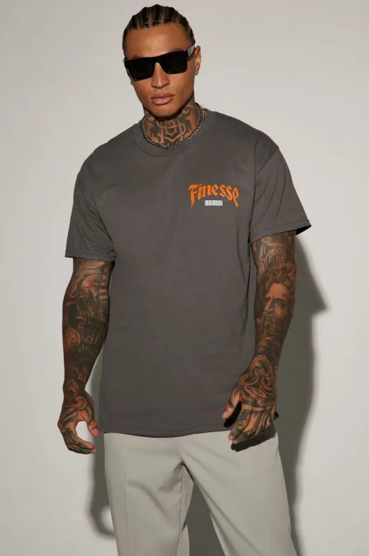 Finesse Lifestyle Short Sleeve Tee - Grey sold by Fashion Nova