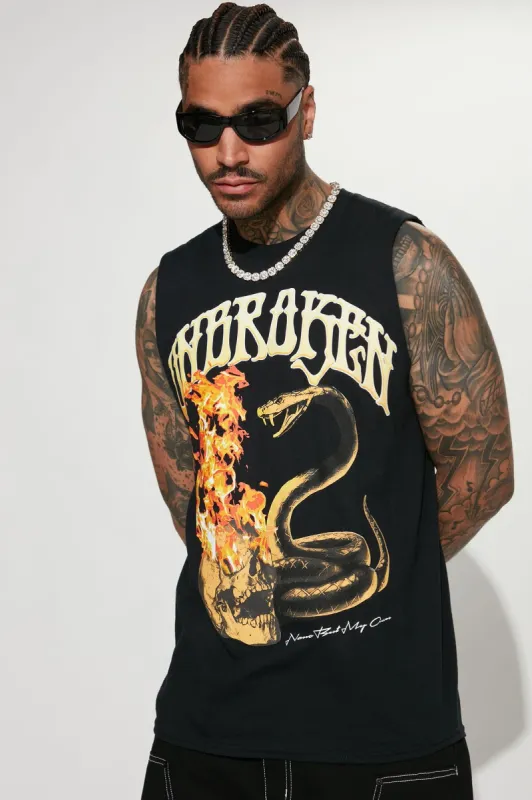 Unbroken Snake Tank Top - Black sold by Fashion Nova