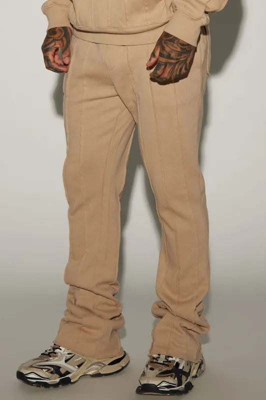 Tyson Row Down Flared Sweatpant - Tan sold by Fashion Nova