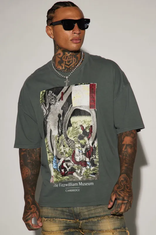 The Fitzwilliam Museum - Tsukioka Yoshitoshi Oversized Short Sleeve Tee - Black made by Fashion Nova