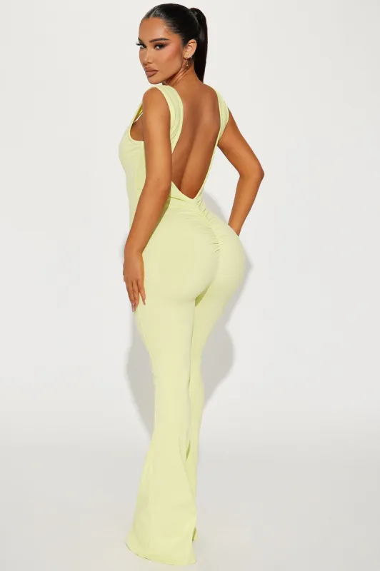 Rae Snatched Jumpsuit - Citron sold by Fashion Nova