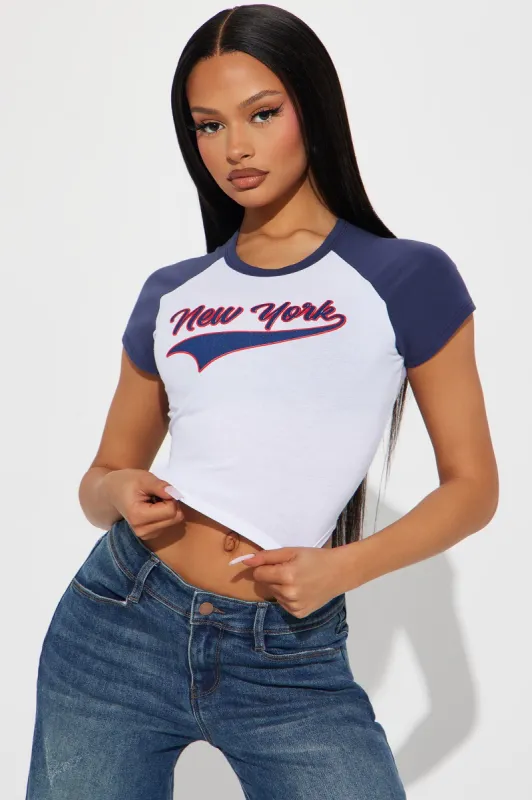 New York Athletic Raglan Tee - Navy sold by Fashion Nova