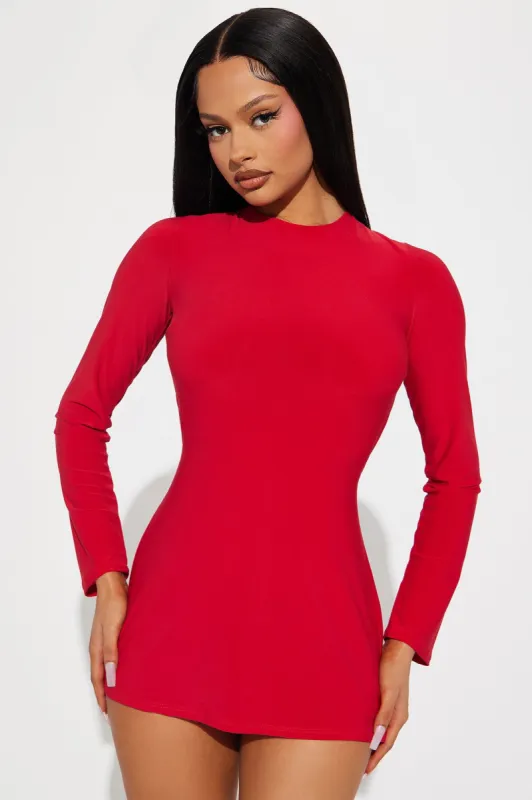 Less Than Zero Romper - Red sold by Fashion Nova