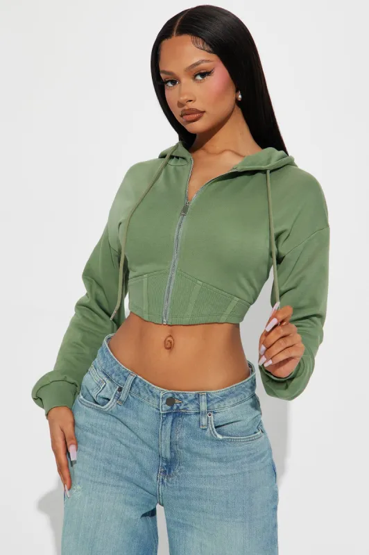 Keep In Touch Lounge Hoodie - Sage sold by Fashion Nova