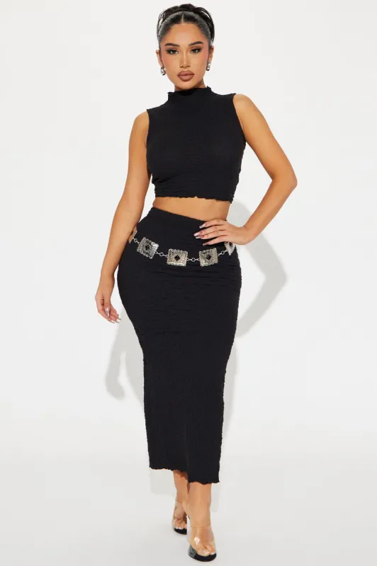 Trisha Skirt Set - Black sold by Fashion Nova