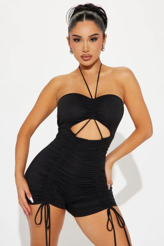 Show You Off Romper - Black sold by Fashion Nova