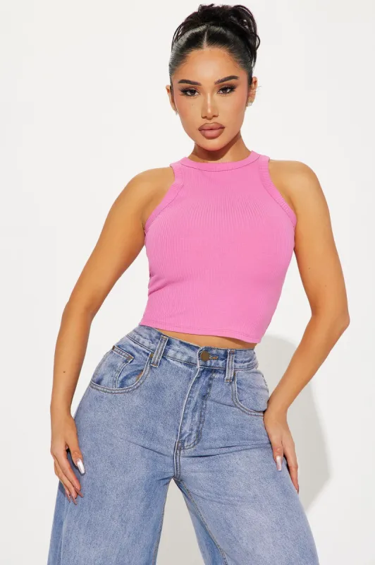 Reina Ribbed Tee - Pink sold by Fashion Nova