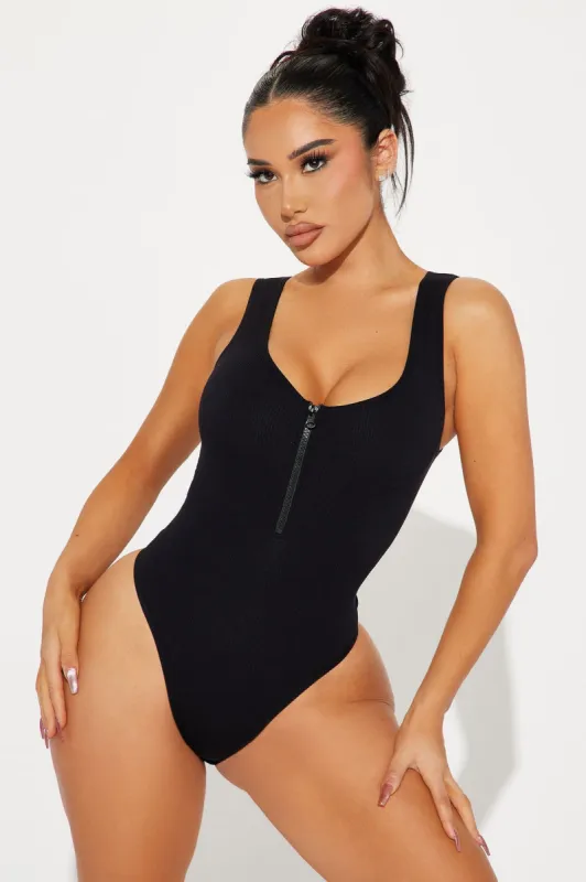Zaida Seamless Bodysuit - Black sold by Fashion Nova