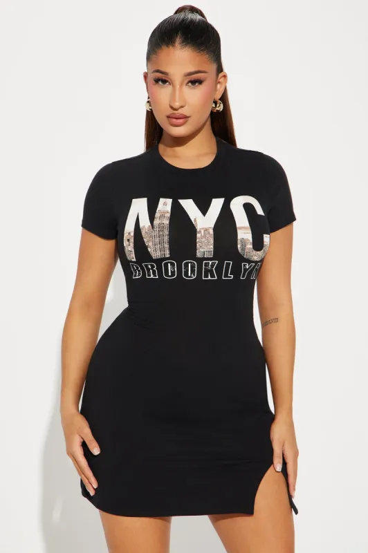 Brooklyn Baby Micro Mini Dress - Black sold by Fashion Nova