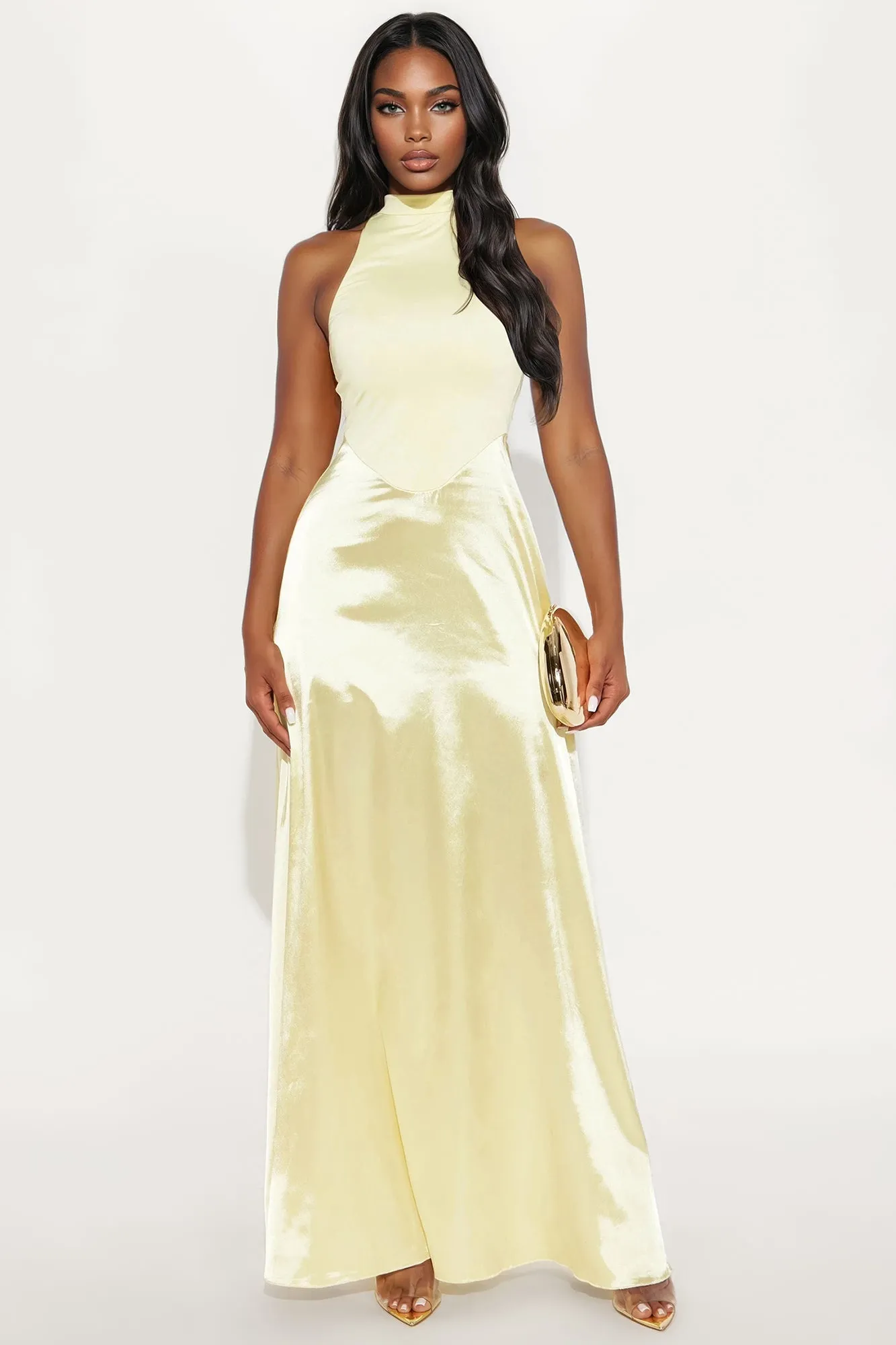 Highly Favored Maxi Dress - Butter Yellow sold by Fashion Nova