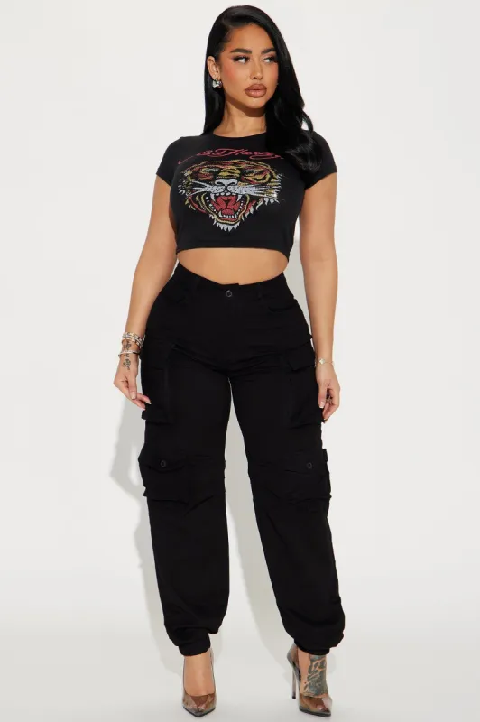 Not Your Average Girl Cargo Jogger - Black sold by Fashion Nova