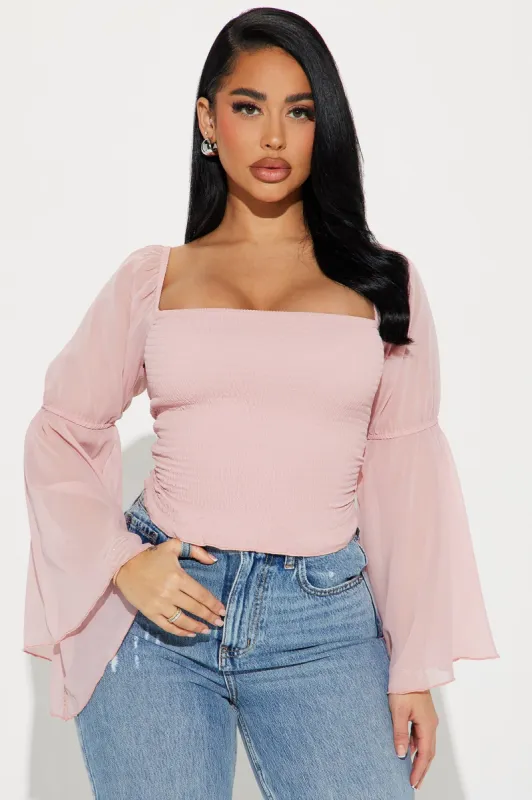 Fly Away With Me Blouse Top - Blush sold by Fashion Nova