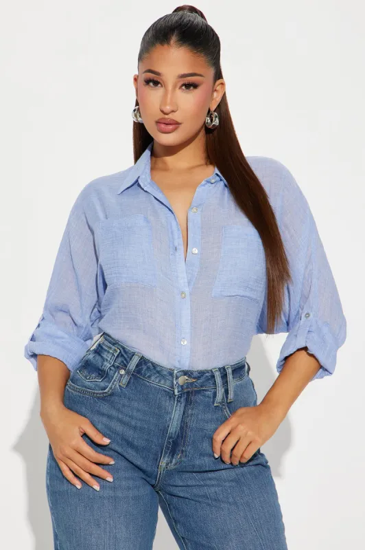 Alina Shirt - Blue sold by Fashion Nova