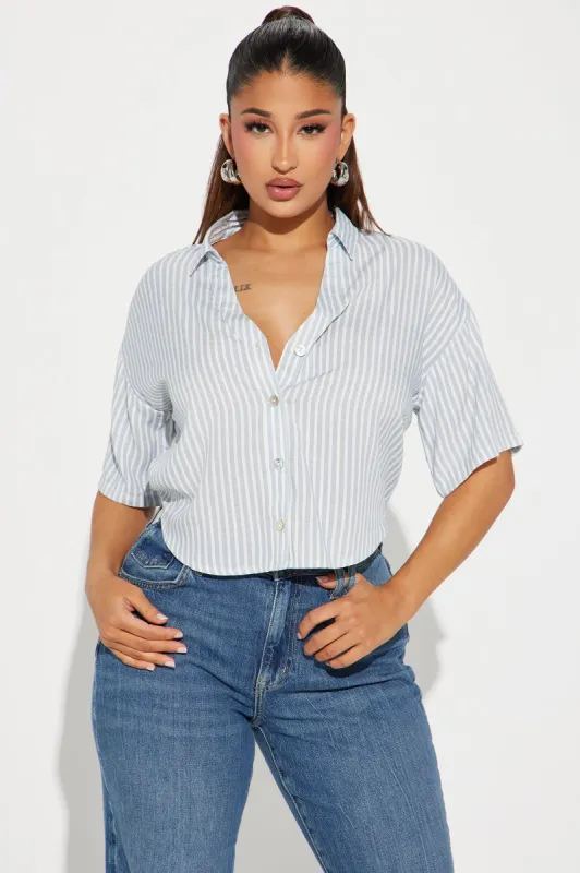 Cape May Striped Shirt - Blue/combo sold by Fashion Nova