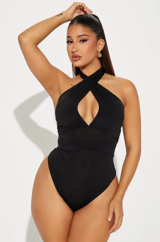 Miami Babe Bodysuit - Black sold by Fashion Nova