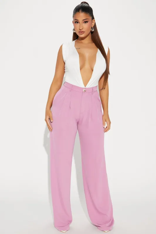 Gettin' Ready Wide Leg Trouser - Rose sold by Fashion Nova