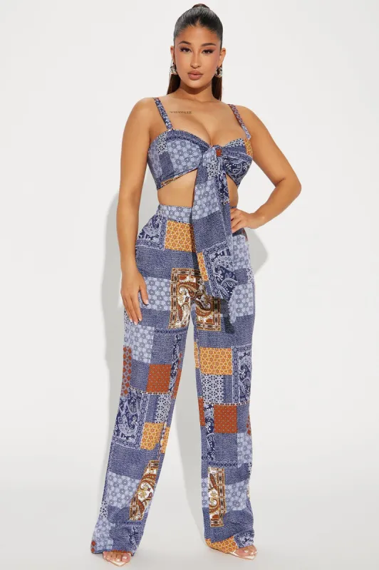 Monroe Denim Vibes Pant Set - Denim sold by Fashion Nova