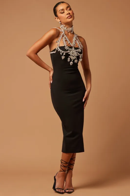 Melanie Embellished Dress Set - Black sold by Fashion Nova