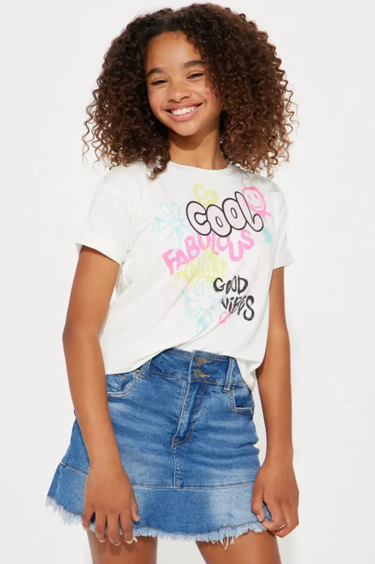 Mini Too Cool Graphic Tee - White sold by Fashion Nova