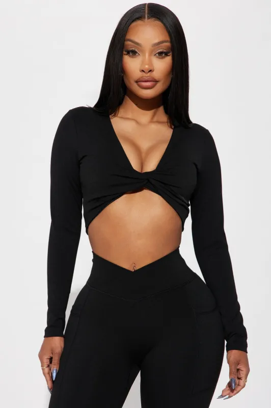 Amara Active Top - Black sold by Fashion Nova