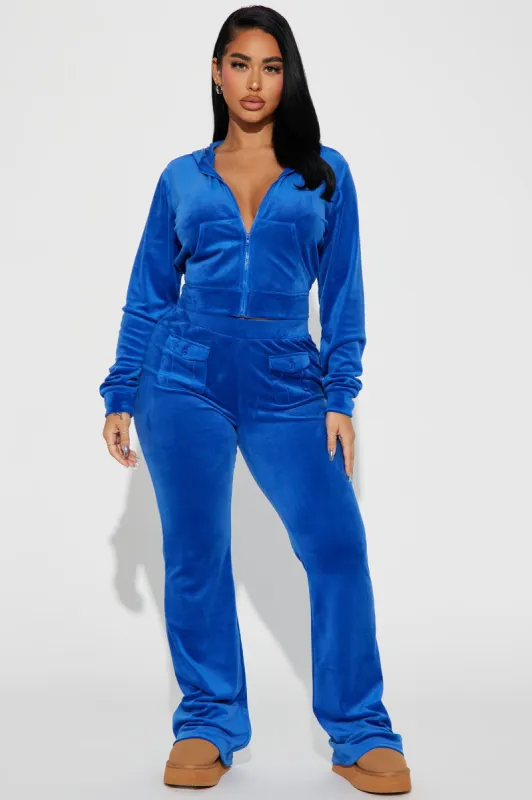 My Favorite Velour Pant Set - Blue sold by Fashion Nova