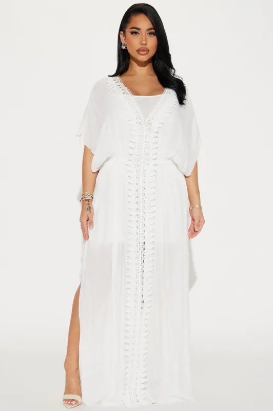 Skylar Kaftan Maxi Dress - White sold by Fashion Nova