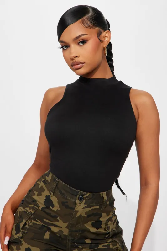 Corey Double Layered Tank - Black sold by Fashion Nova