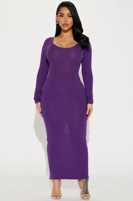 Bailey Cotton Maxi Dress - Eggplant sold by Fashion Nova