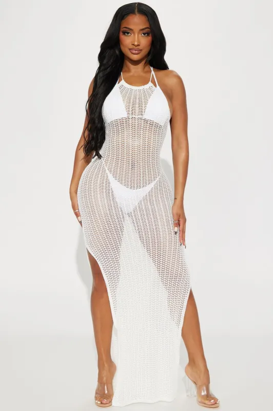 Island Getaway Coverup Dress - White sold by Fashion Nova