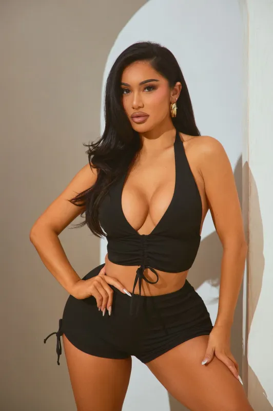 Andi 2 Piece Boyshort Bikini - Black sold by Fashion Nova