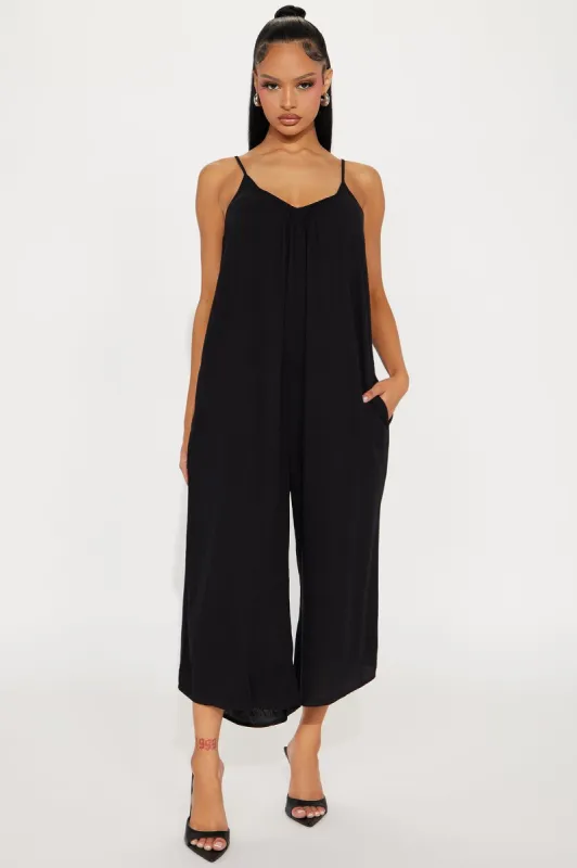 Easy Living Jumpsuit - Black sold by Fashion Nova