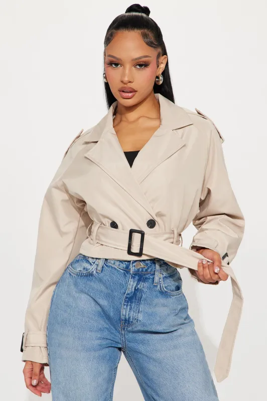 Ava Cropped Jacket - Tan sold by Fashion Nova