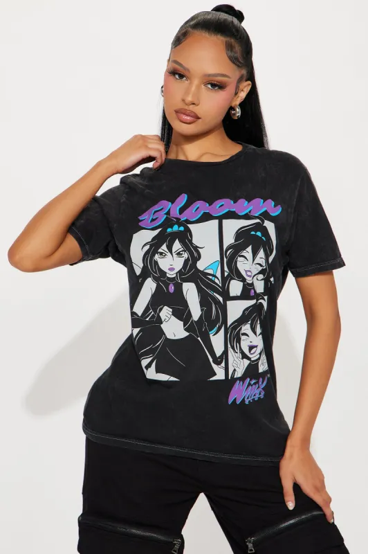 Winx Washed Graphic Tee - Black Wash sold by Fashion Nova