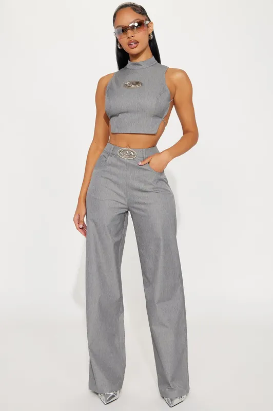 Body Language Pant Set - Grey sold by Fashion Nova