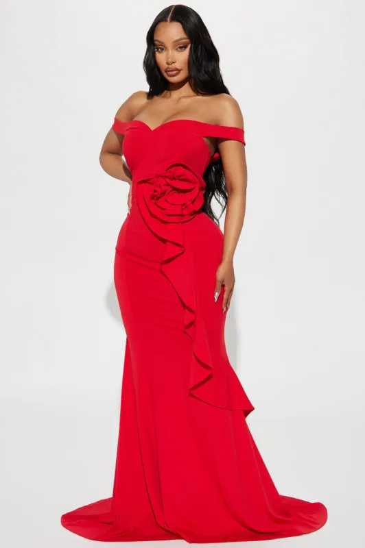 Sitting Pretty Gown - Red sold by Fashion Nova