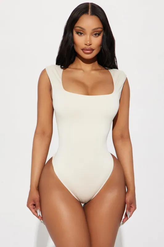 Camilla Square Neck Bodysuit - Cream sold by Fashion Nova