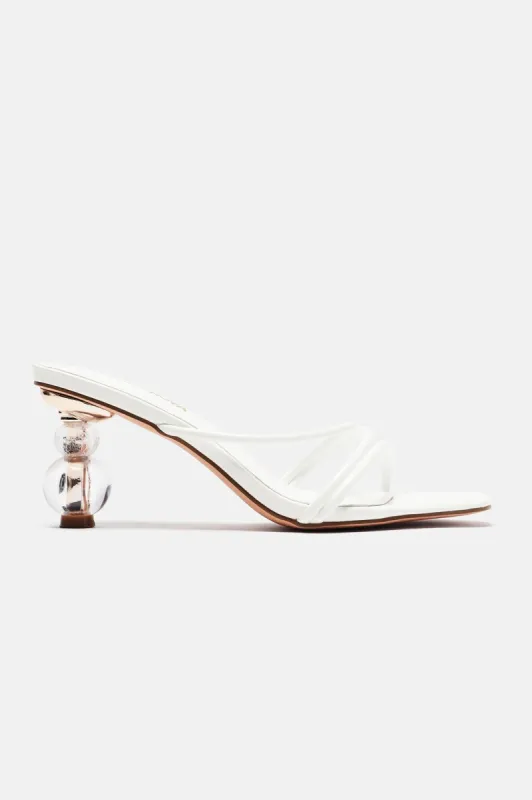 Stay Calling Me Heeled Sandals - White sold by Fashion Nova