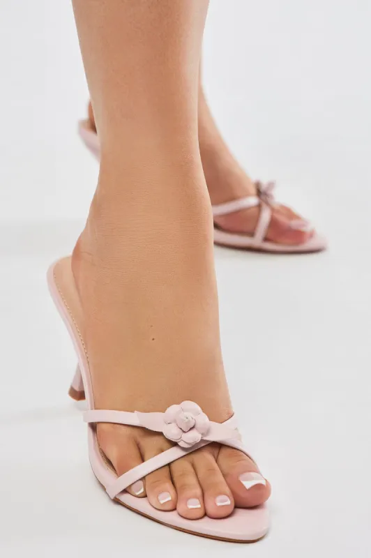 After Brunch Floral Heeled Sandals - Pink sold by Fashion Nova