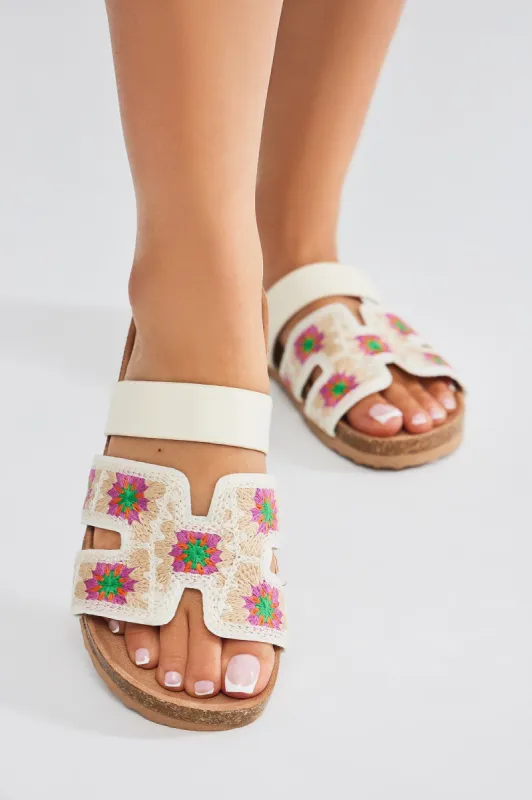 Wavy Days Sandals - Ivory sold by Fashion Nova