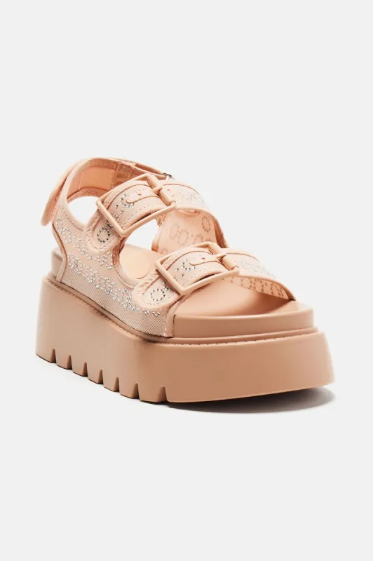 Keep It Up Flatform Sandals - Cream sold by Fashion Nova