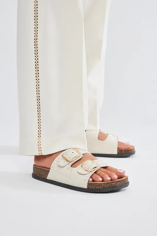 Lucia Sandals - Beige sold by Fashion Nova