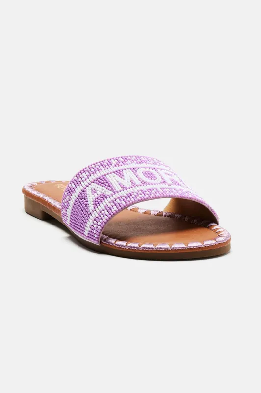 That's Amore Flat Sandals - Purple sold by Fashion Nova