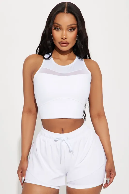 Wind Down Elevate Active Top - White sold by Fashion Nova